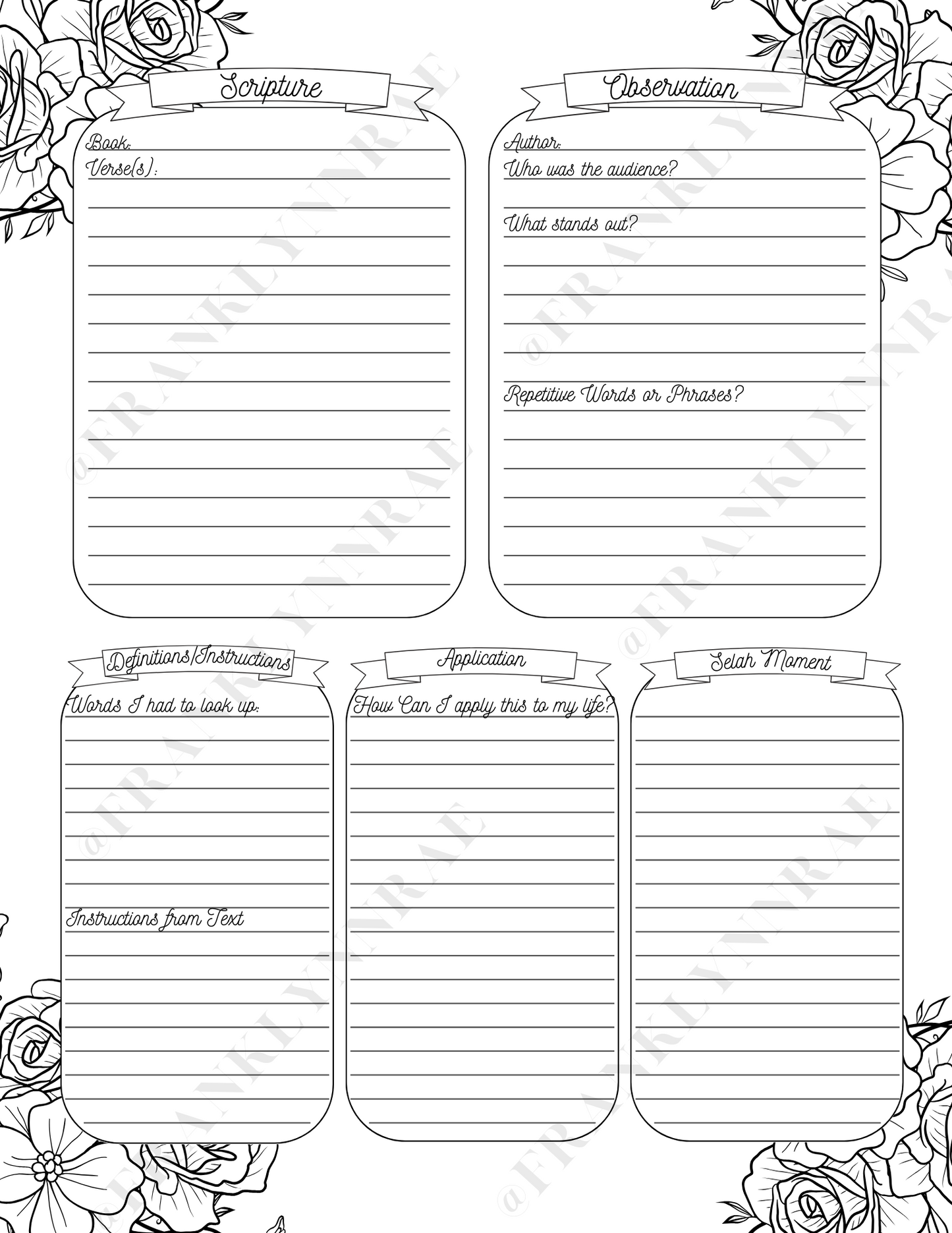 S.O.A.P Bible Study Printable